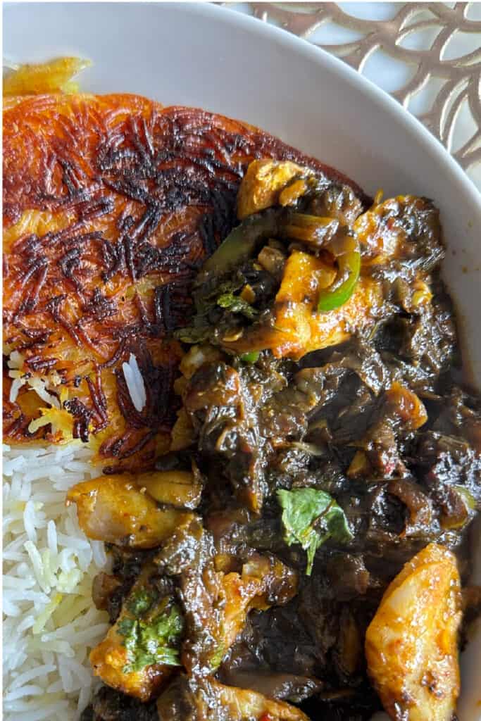 Ghalieh Mahi Persian tamarind fish stew with rice
