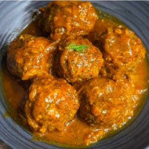 Persian meatballs in sauce in a bowl